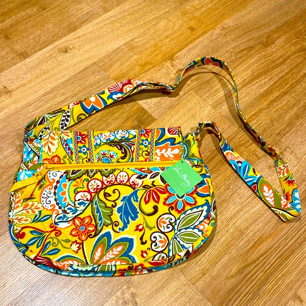 Vera Bradley Saddle Up Provençal Shoulder Bag Yellow Floral